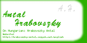 antal hrabovszky business card
